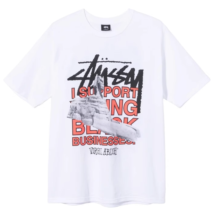 스투시 x 오프화이트 40 월드투어 티셔츠