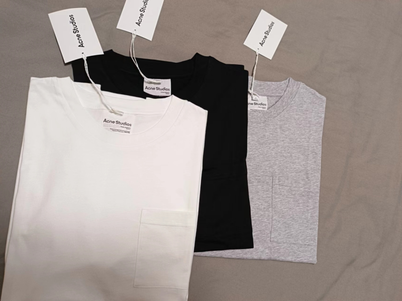 아크네 반팔티(블랙,화이트,그레이)