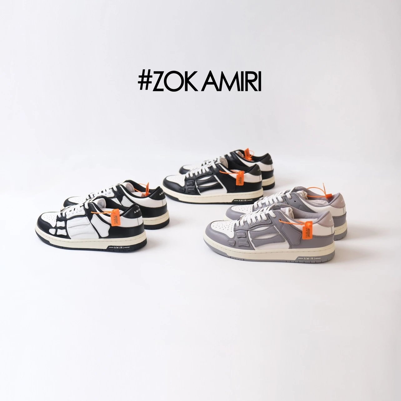 [ZOK공장]Amiri Skel 라운드 토 로우탑 스니커즈