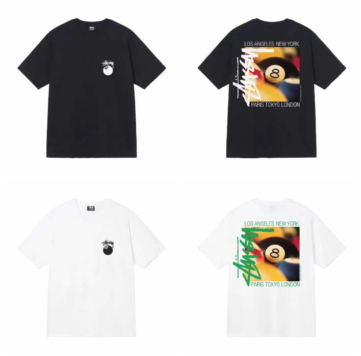 스투시 빌리아드 티셔츠