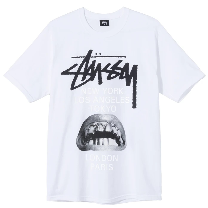 스투시 x 오프화이트 40 월드투어 티셔츠