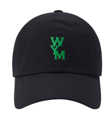 우영미 22SS 로고 볼캡 그린 로고 블랙