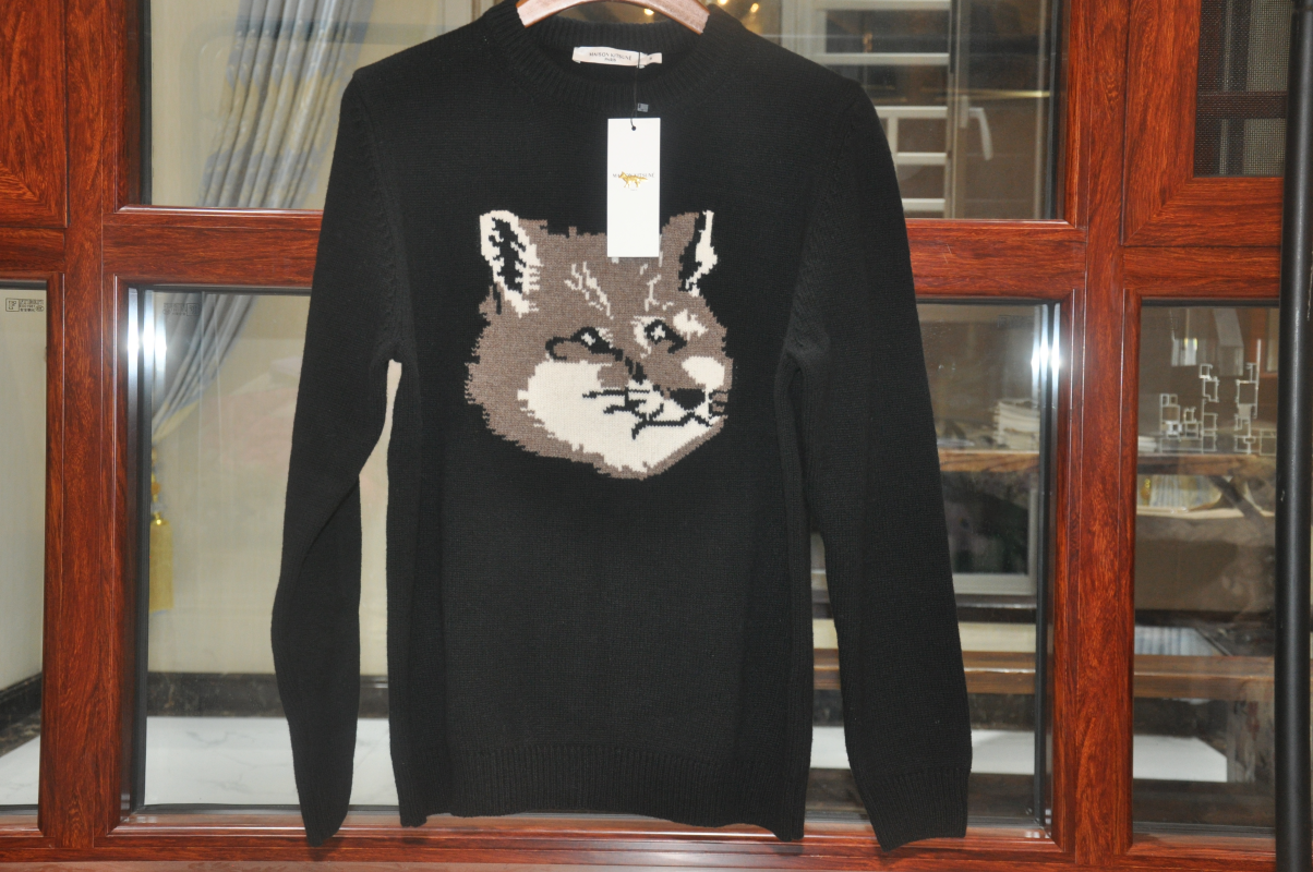 메종 키츠네 빅 폭스 풀오버 헤드 니트