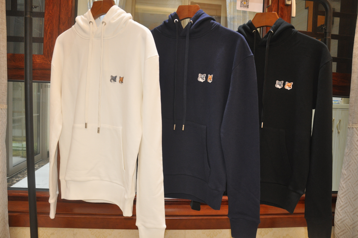 메종 키츠네 더블 폭스 헤드 후드티